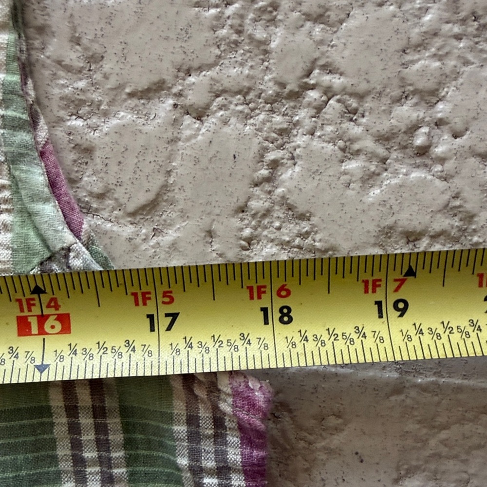 VTG Cotton Striped Green, Pink, and Tan Midi Dress - Picture 8 of 10
